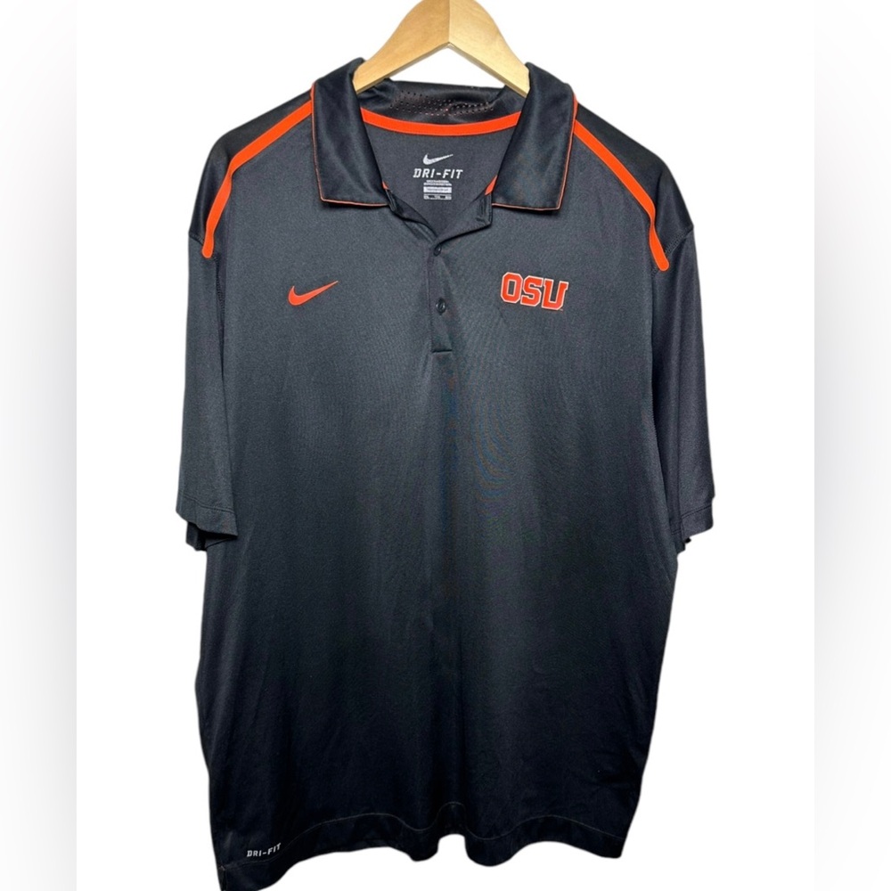 Oklahoma State Cowboys Nike Dri-Fit OSU Short Sleeve Polo Black XXL